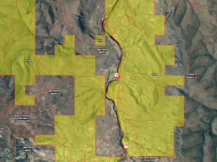 The BLM Rd. on the east side is closed and locked. River crossing or 11 mile walk...